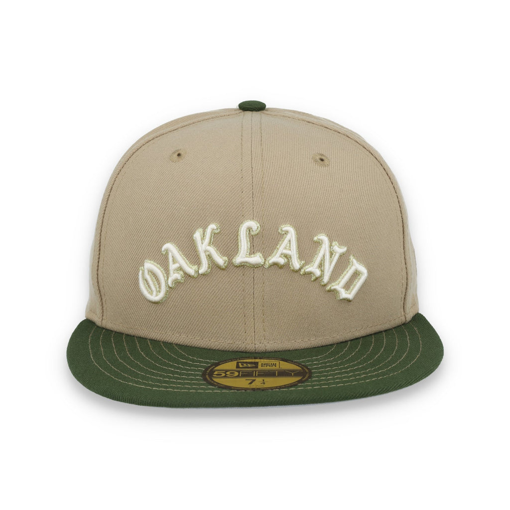 New Era Oakland Athletics 59FIFTY Fitted Hat- Camel product image 1, provided for visual reference and product detail review