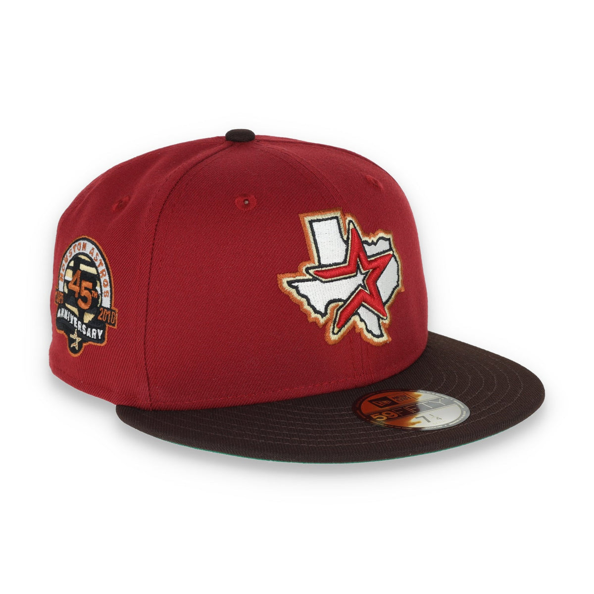 New Era Houston Astros 45th Anniversary Patch 59FIFTY-BURNT RED/BROWN product image 8, provided for visual reference and