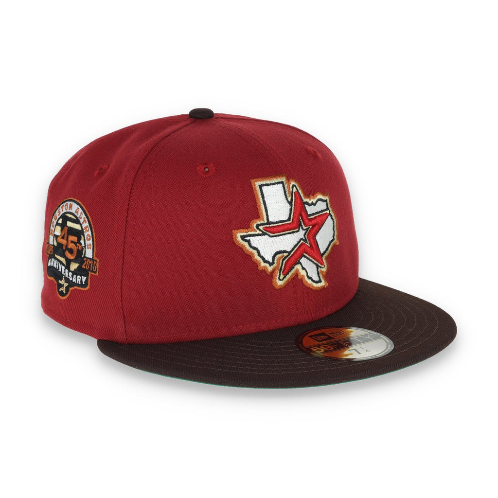 New Era Houston Astros 45th Anniversary Patch 59FIFTY-BURNT RED/BROWN product image 1, provided for visual reference and