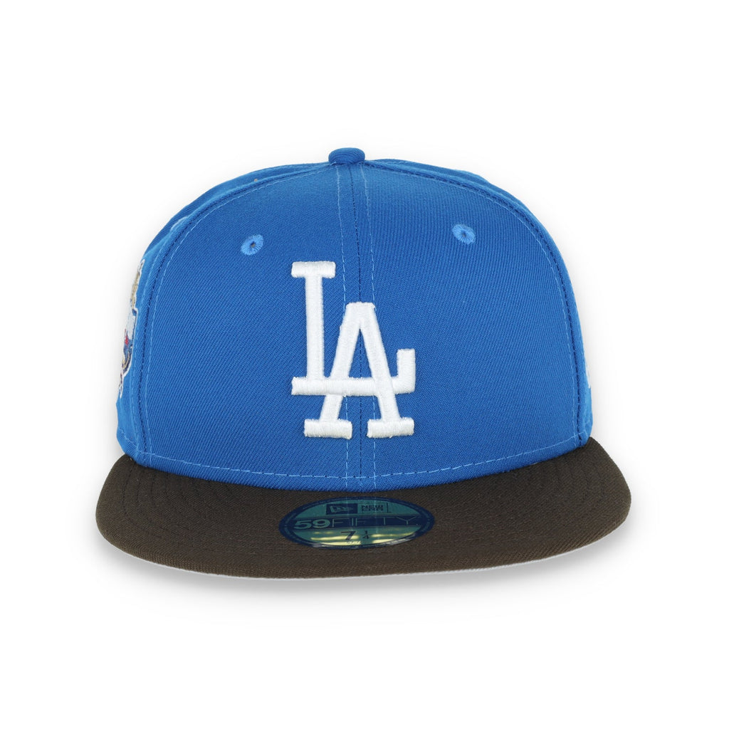New Era Los Angeles Dodgers 40th Anniversary Side Patch 59FIFTY Fitted Mystic Blue/Brown product image 2, provided for