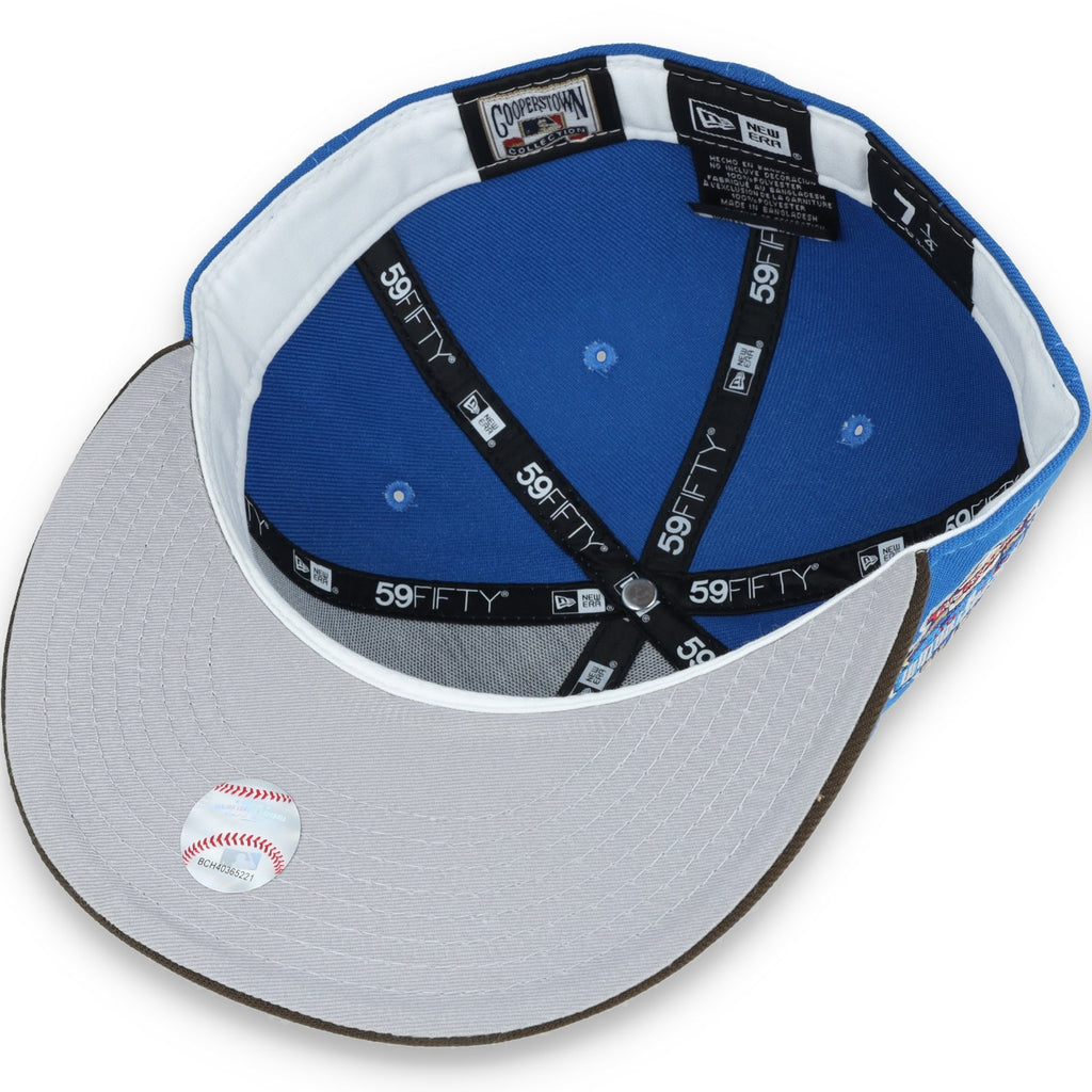 New Era Los Angeles Dodgers 40th Anniversary Side Patch 59FIFTY Fitted Mystic Blue/Brown product image 7, provided for