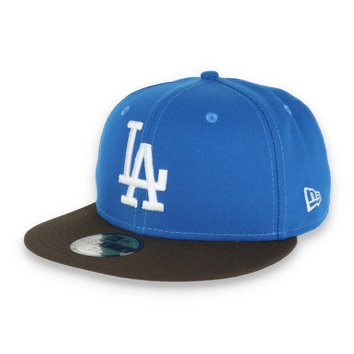 New Era Los Angeles Dodgers 40th Anniversary Side Patch 59FIFTY Fitted Mystic Blue/Brown product image 3, provided for