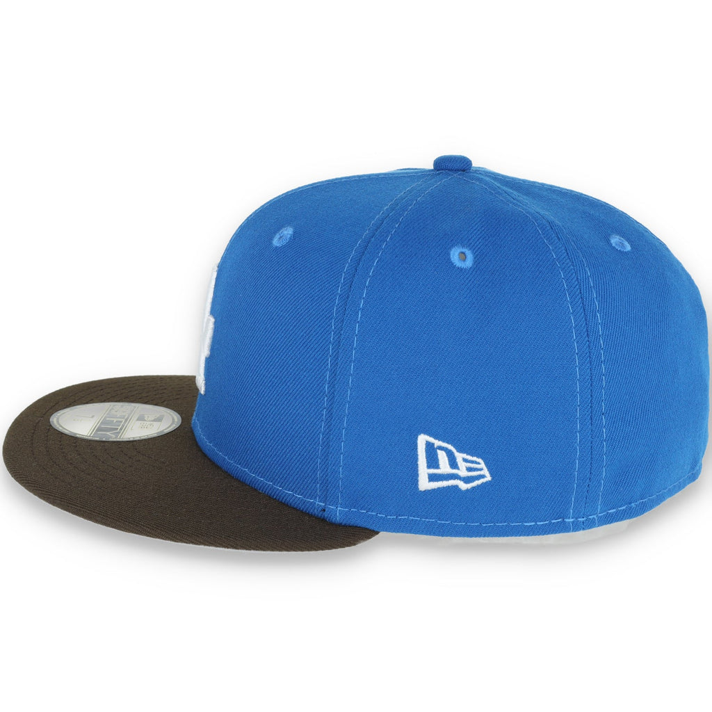 New Era Los Angeles Dodgers 40th Anniversary Side Patch 59FIFTY Fitted Mystic Blue/Brown product image 4, provided for