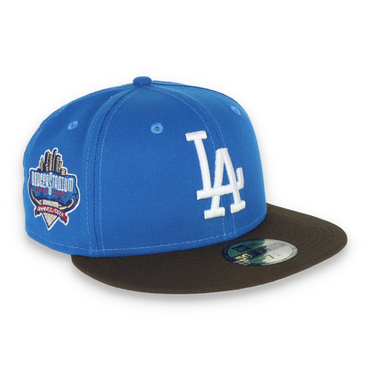 New Era Los Angeles Dodgers 40th Anniversary Side Patch 59FIFTY Fitted Mystic Blue/Brown product image 1, provided for