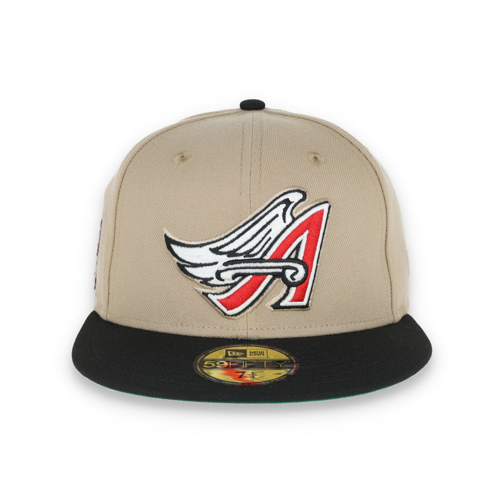New Era Los Angeles Angels 50th Anniversary Patch 59FIFTY Fitted Khaki Hat product image 2, provided for visual reference