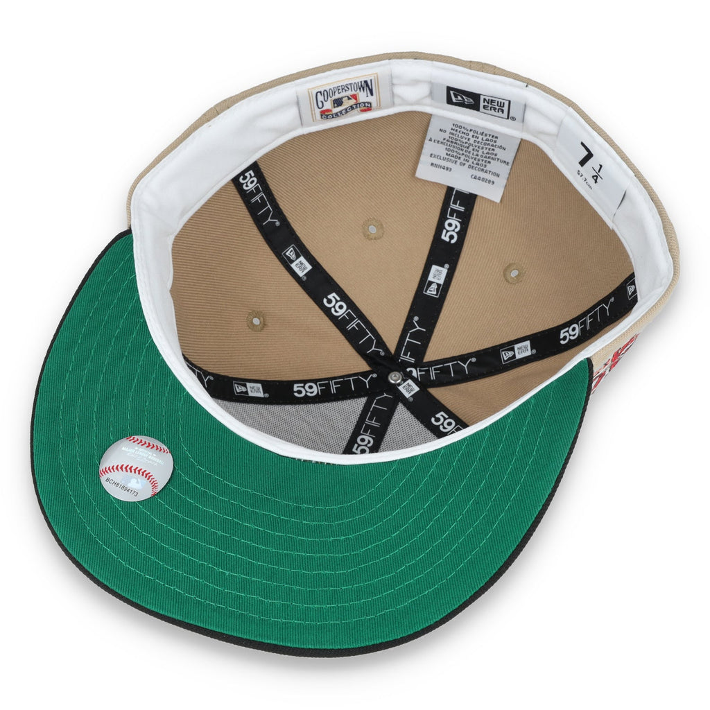 New Era Los Angeles Angels 50th Anniversary Patch 59FIFTY Fitted Khaki Hat product image 7, provided for visual reference