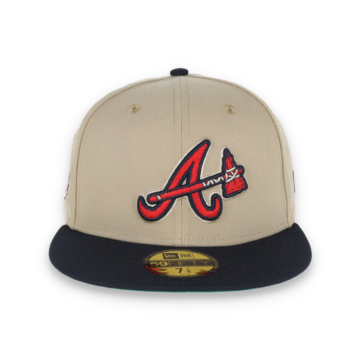 New Era Atlanta Braves 2017 Inaugural Season Side Patch 59FIFTY Fitted Khaki Hat product image 2, provided for visual