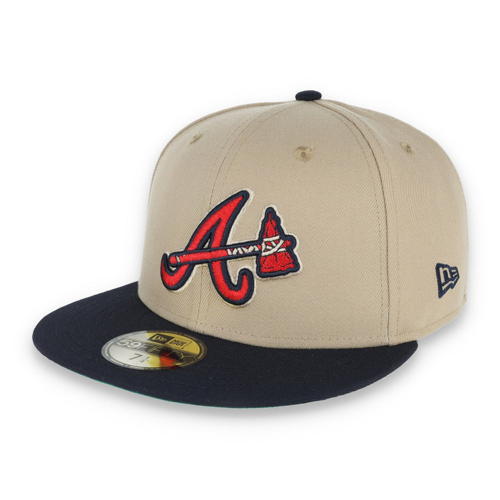 New Era Atlanta Braves 2017 Inaugural Season Side Patch 59FIFTY Fitted Khaki Hat product image 3, provided for visual