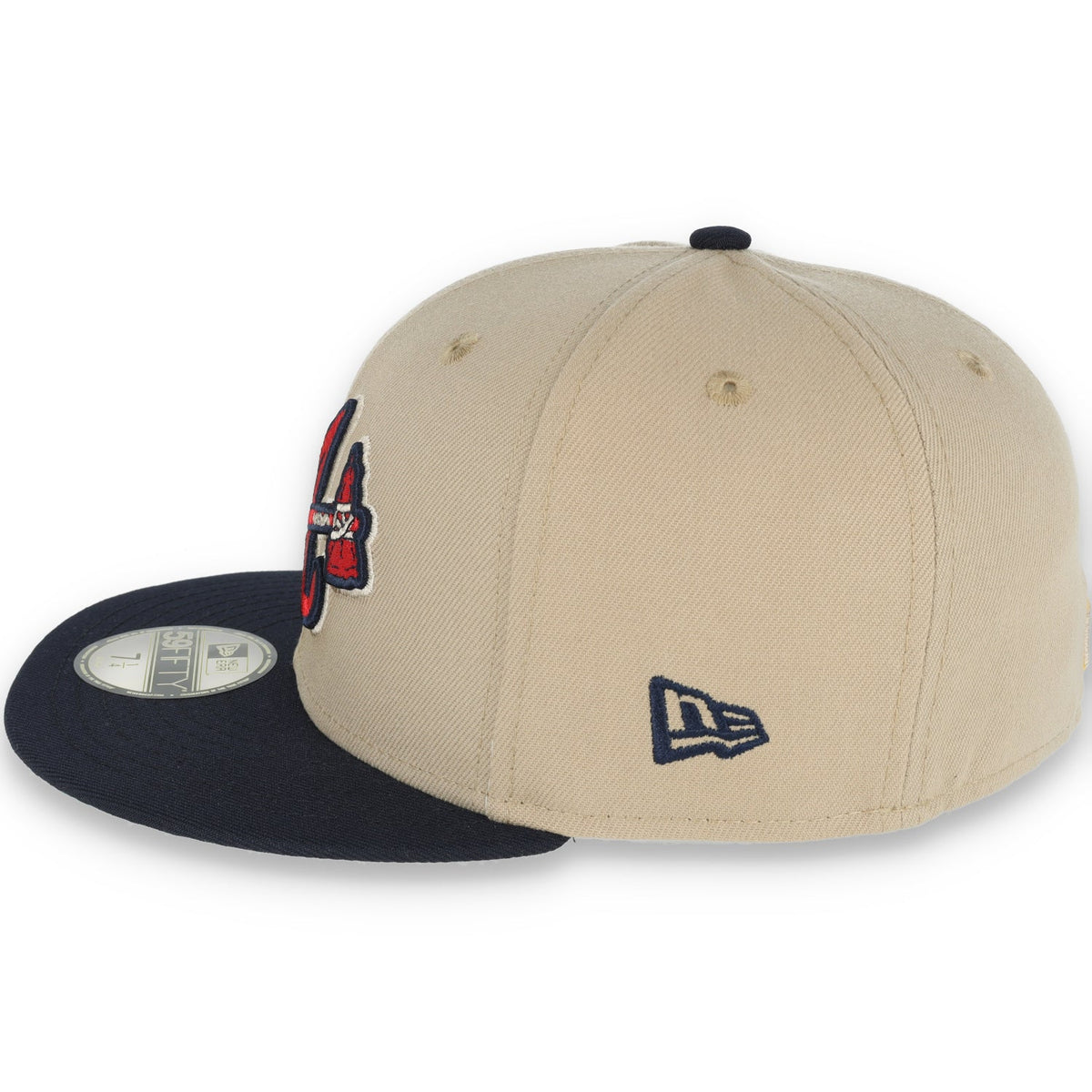 New Era Atlanta Braves 2017 Inaugural Season Side Patch 59FIFTY Fitted Khaki Hat product image 4, provided for visual