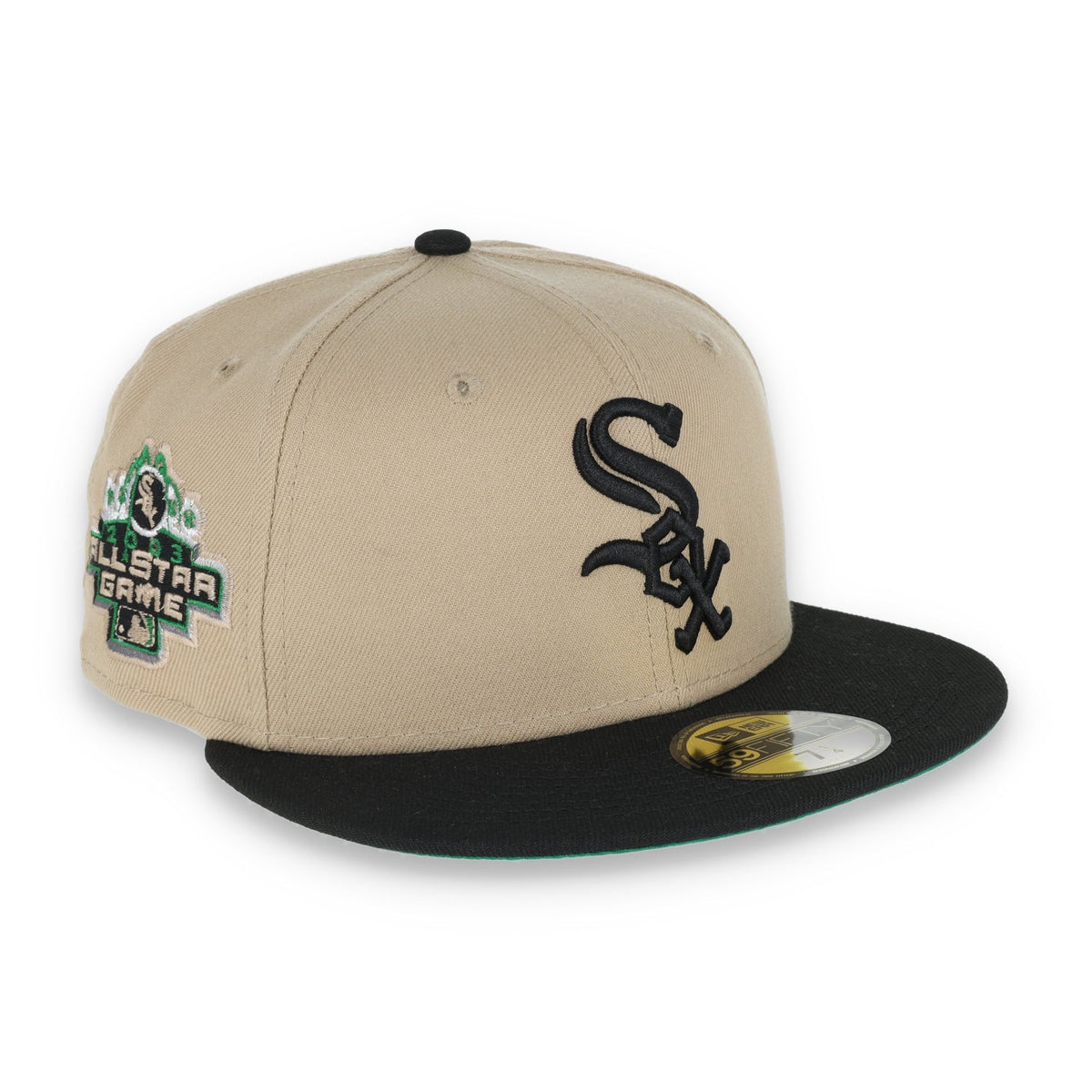 New Era Chicago White Sox All Star 2003 Patch 59FIFTY Fitted Khaki Hat product image 1, provided for visual reference and