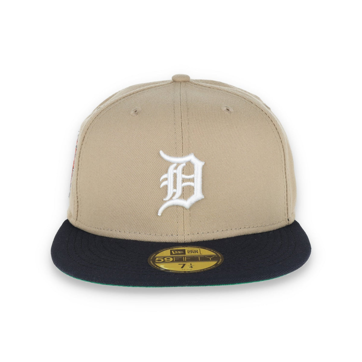 New Era Detroit Tigers 2005 All Star Game Patch 59FIFTY Fitted Hat-Khaki product image 2, provided for visual reference and