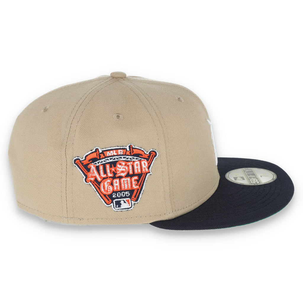 New Era Detroit Tigers 2005 All Star Game Patch 59FIFTY Fitted Hat-Khaki product image 6, provided for visual reference and