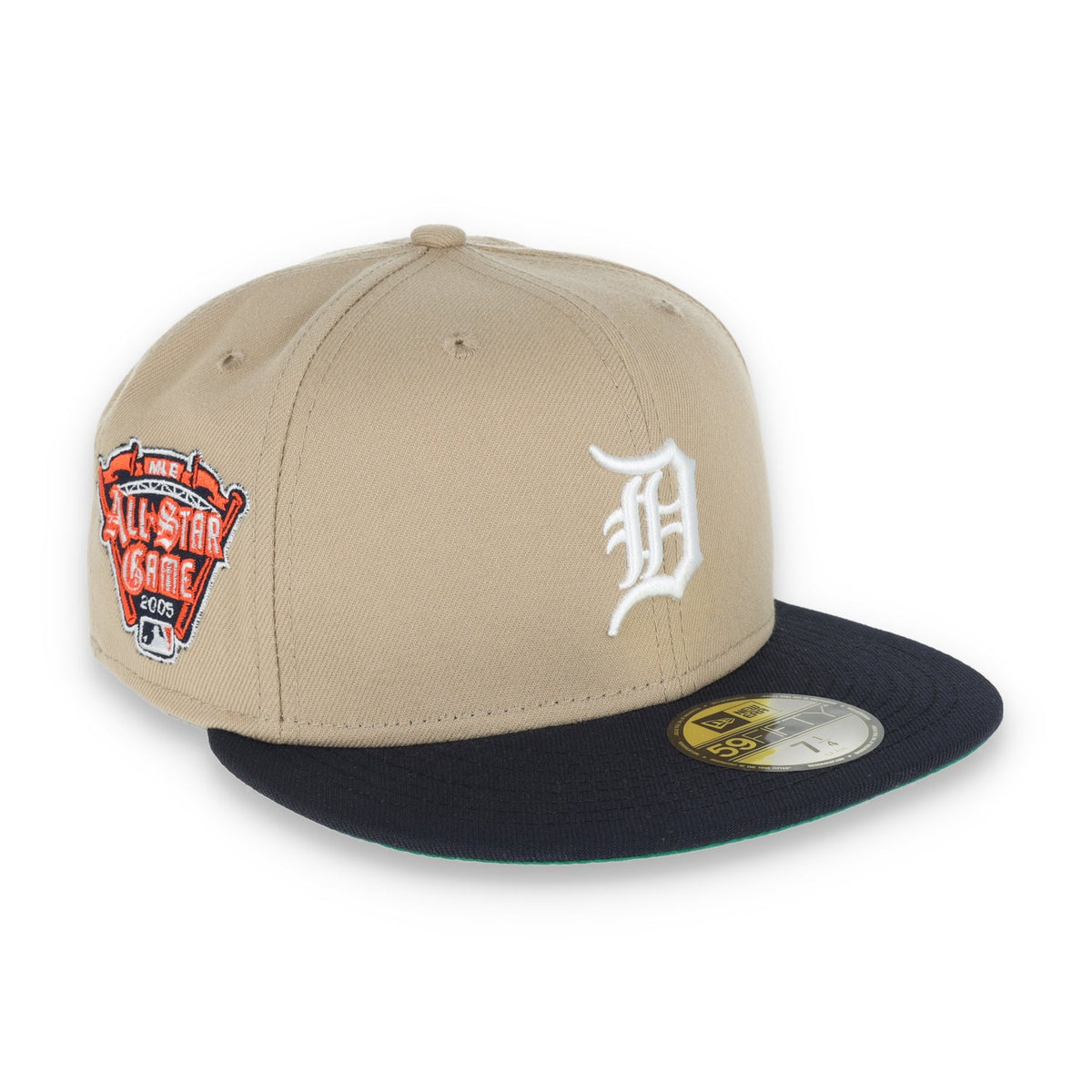 New Era Detroit Tigers 2005 All Star Game Patch 59FIFTY Fitted Hat-Khaki product image 1, provided for visual reference and