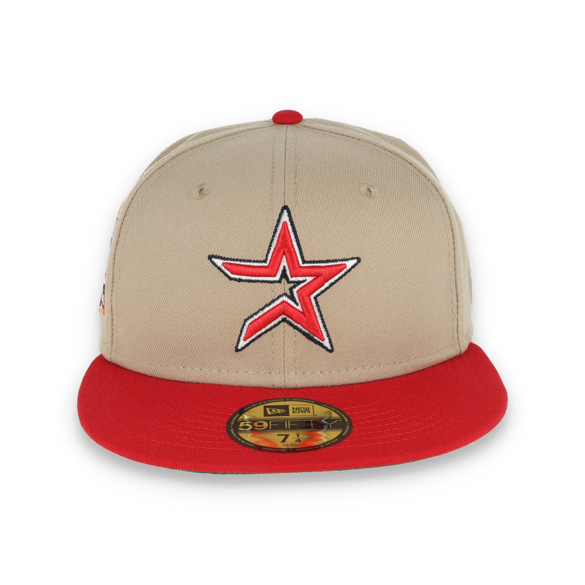 New Era Houston Astros 50th Anniversary Patch 59FIFTY Fitted Khaki Hat product image 2, provided for visual reference and