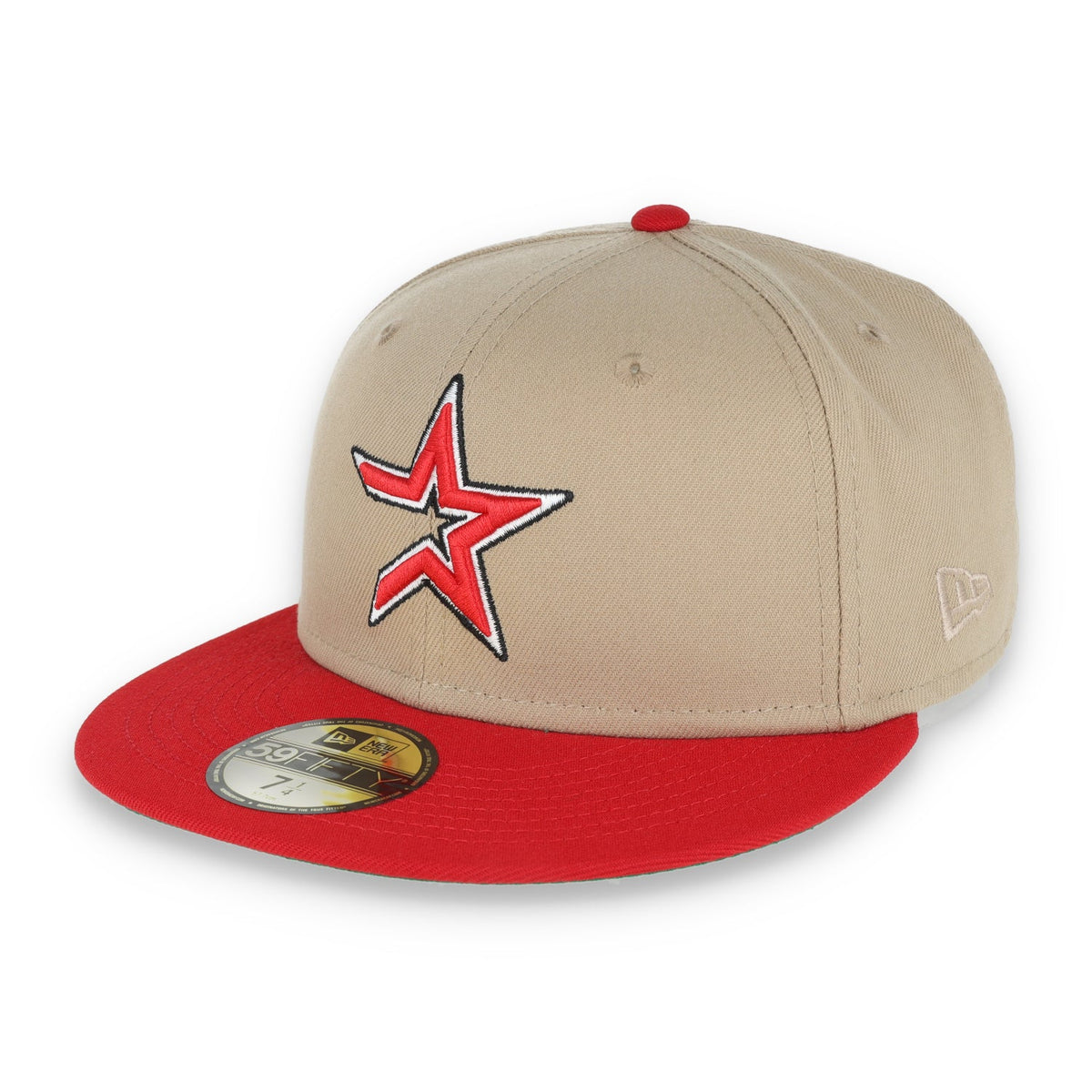 New Era Houston Astros 50th Anniversary Patch 59FIFTY Fitted Khaki Hat product image 3, provided for visual reference and