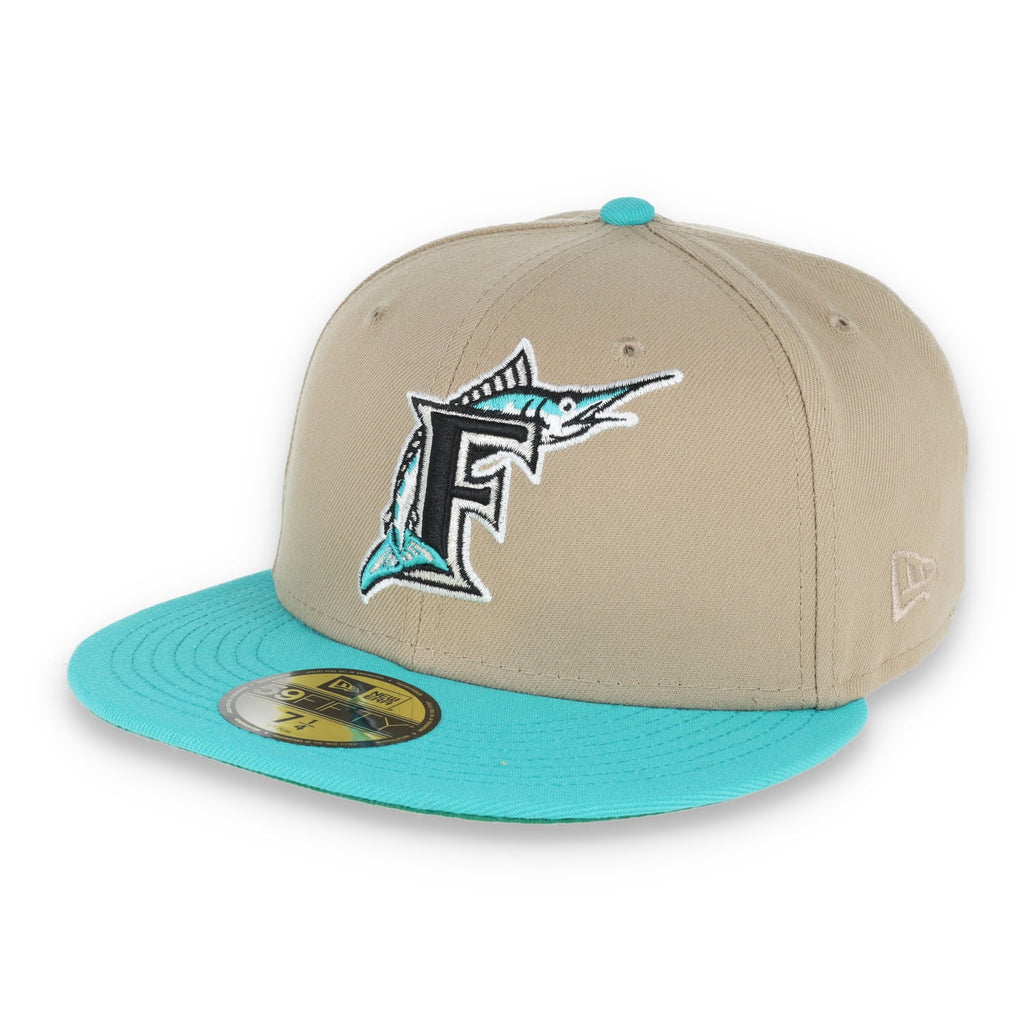 New Era Miami Marlins 1993 Inaugural Patch 59FIFTY Fitted Khaki Hat product image 3, provided for visual reference and