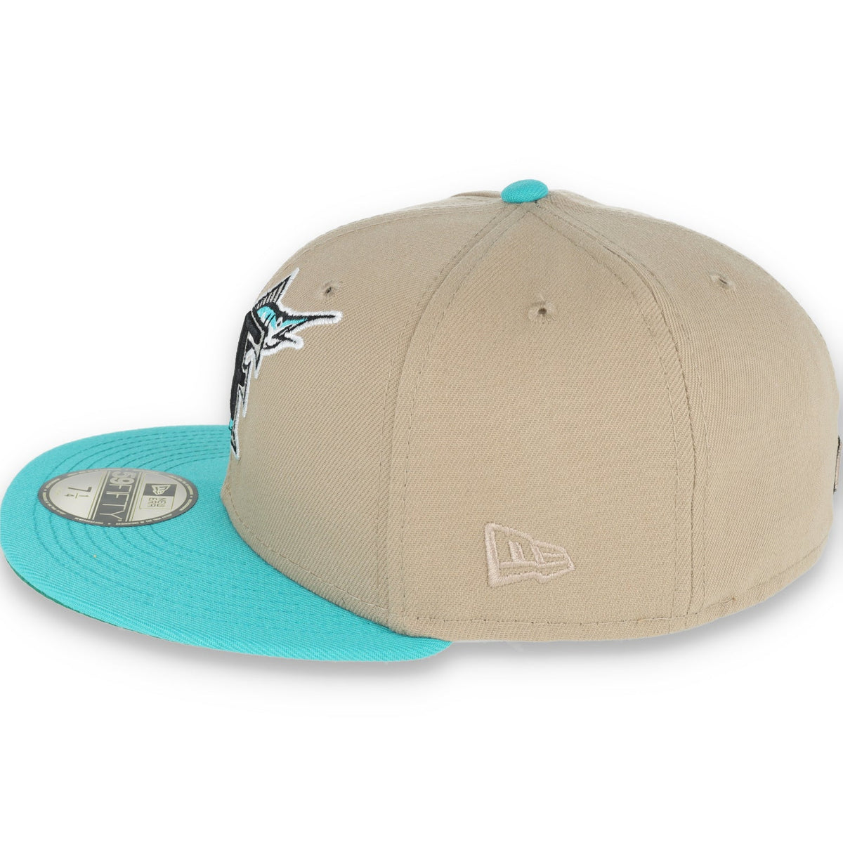 New Era Miami Marlins 1993 Inaugural Patch 59FIFTY Fitted Khaki Hat product image 4, provided for visual reference and