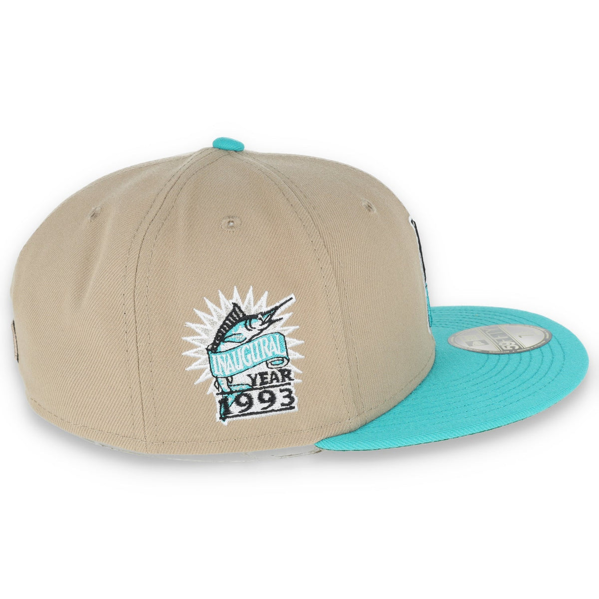 New Era Miami Marlins 1993 Inaugural Patch 59FIFTY Fitted Khaki Hat product image 6, provided for visual reference and
