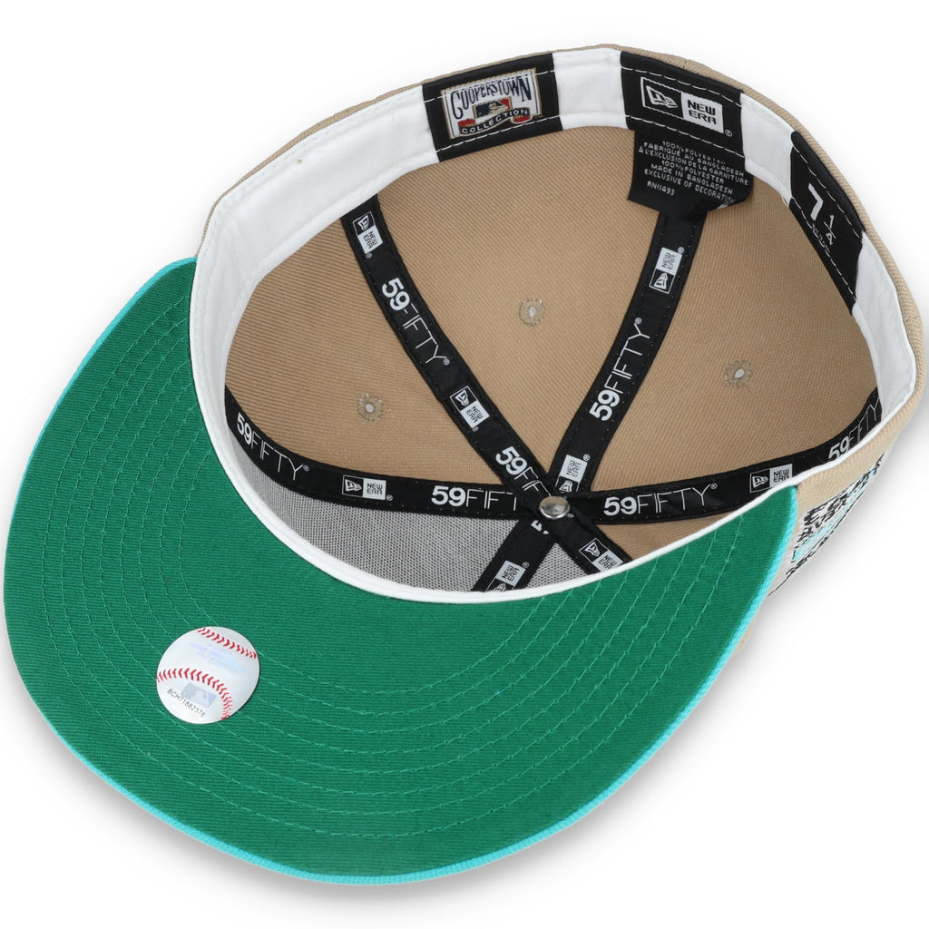 New Era Miami Marlins 1993 Inaugural Patch 59FIFTY Fitted Khaki Hat product image 7, provided for visual reference and