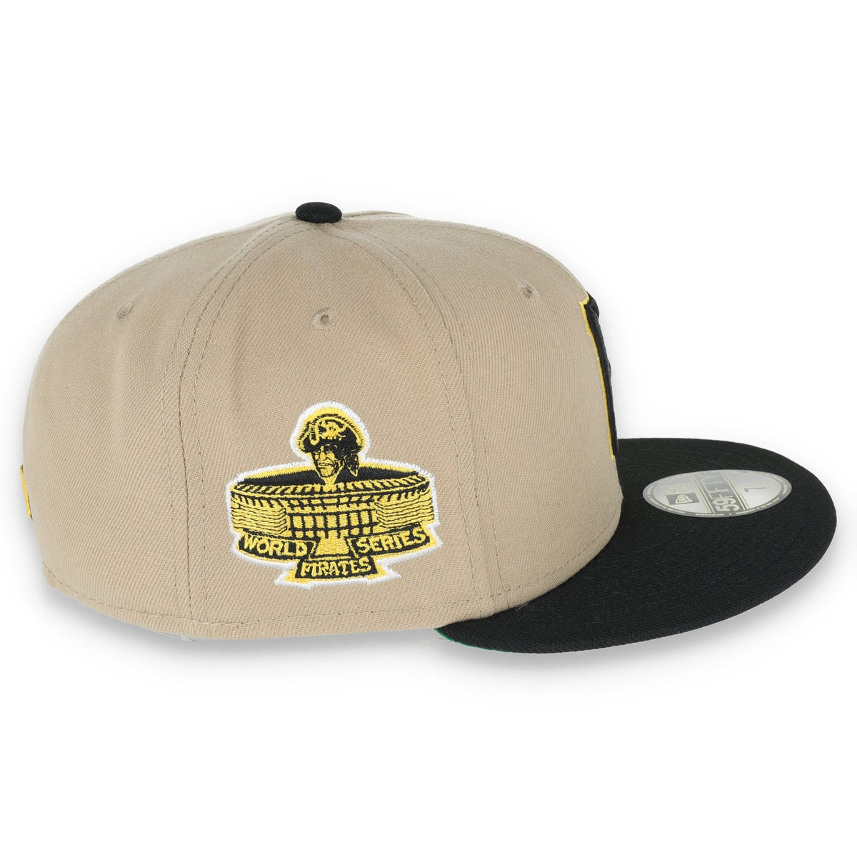 New Era Pittsburg Pirates 1971 World Series Side Patch 59FIFTY Fitted Khaki Hat product image 6, provided for visual