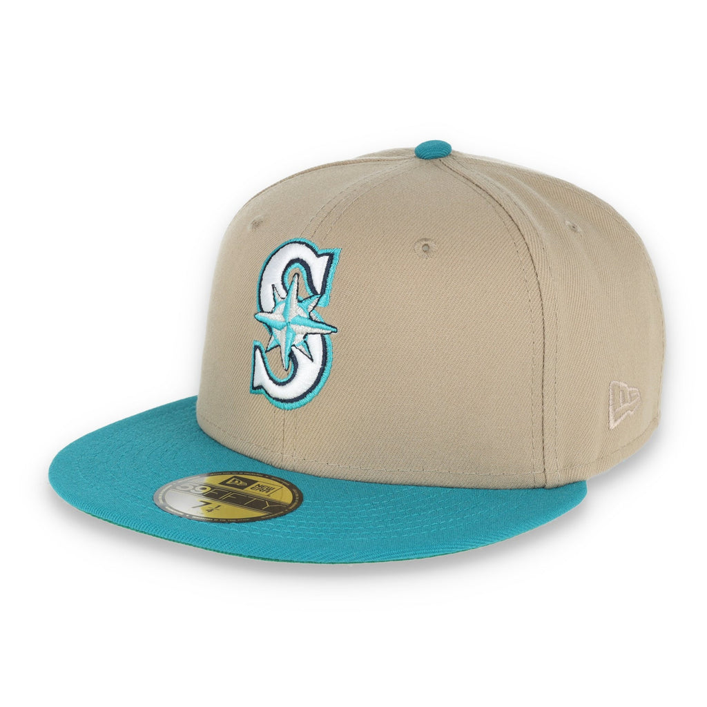 New Era Seattle Mariners 2001 All Star Game Patch 59FIFTY Fitted Khaki Hat product image 3, provided for visual reference