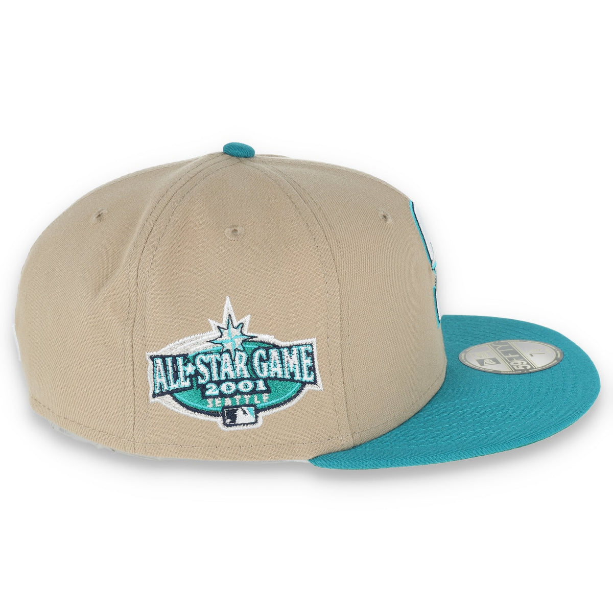 New Era Seattle Mariners 2001 All Star Game Patch 59FIFTY Fitted Khaki Hat product image 6, provided for visual reference