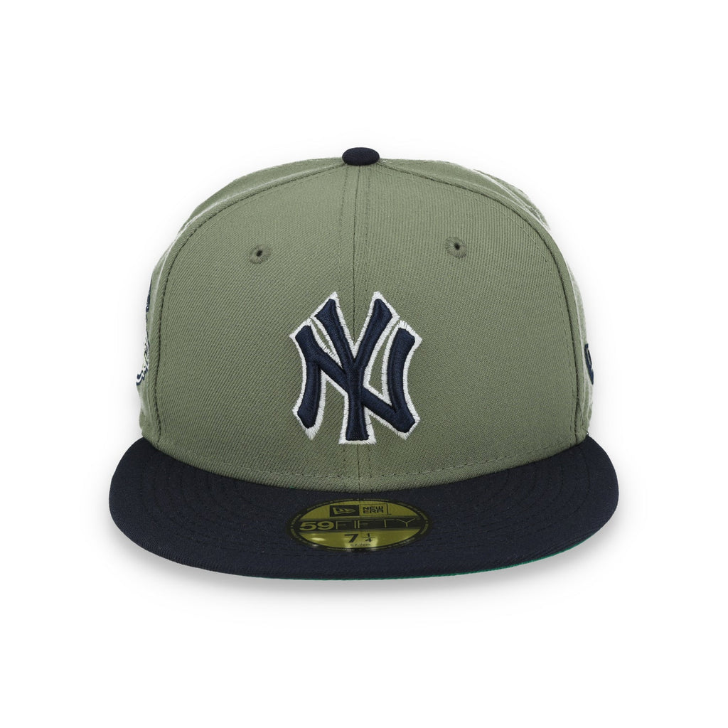 New Era New York Yankees 100th Anniversary Side Patch 59FIFTY Fitted Hat- Olive Green product image 2, provided for visual