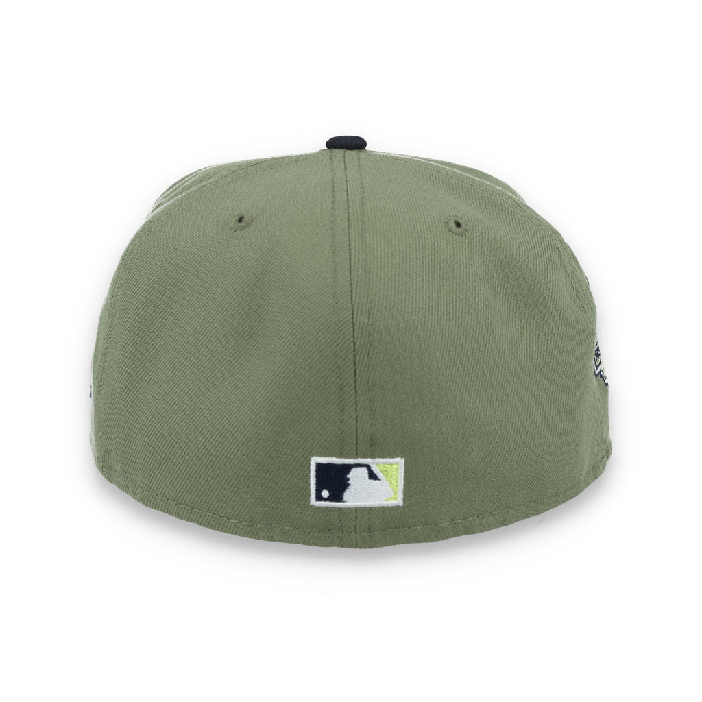 New Era New York Yankees 100th Anniversary Side Patch 59FIFTY Fitted Hat- Olive Green product image 5, provided for visual