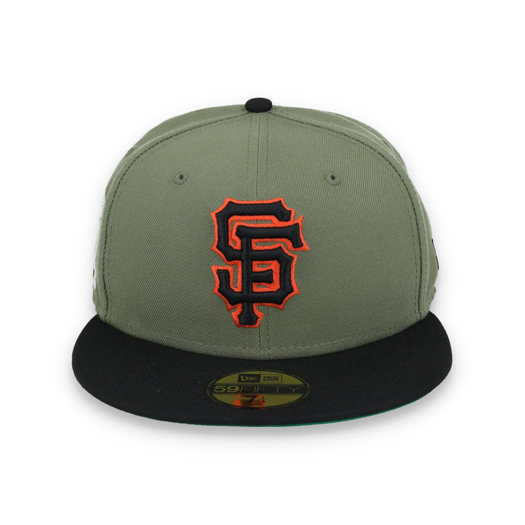 New Era San Francisco Giants 50th Anniversary Side Patch 59FIFTY Fitted Hat- Olive Green product image 2, provided for