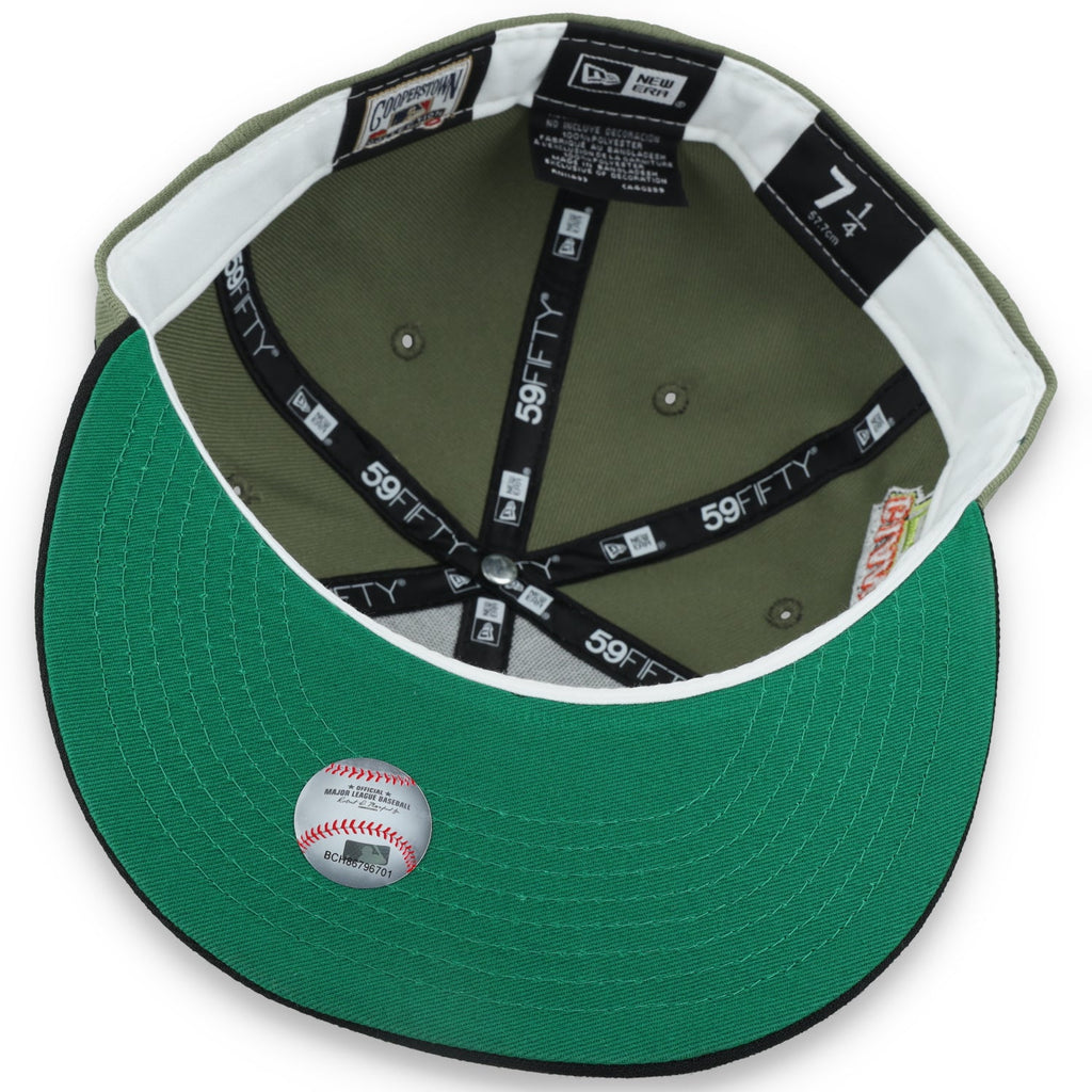 New Era San Francisco Giants 50th Anniversary Side Patch 59FIFTY Fitted Hat- Olive Green product image 7, provided for