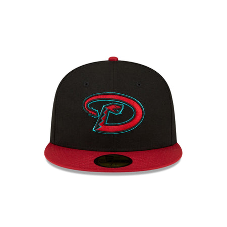 ARIZONA DIAMONDBACKS Authentic Collection Road 59FIFTY Fitted- BLACK / RED product image 1, provided for visual reference