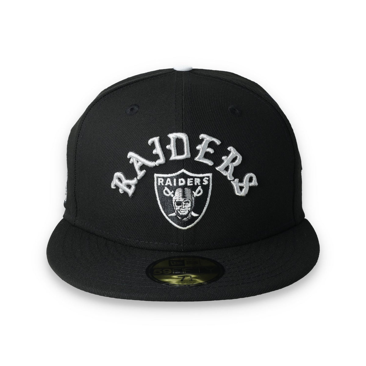 New Era Las Vegas Raiders 60th Anniversary Side Patch Gothic 59FIFTY Fitted Hat product image 2, provided for visual