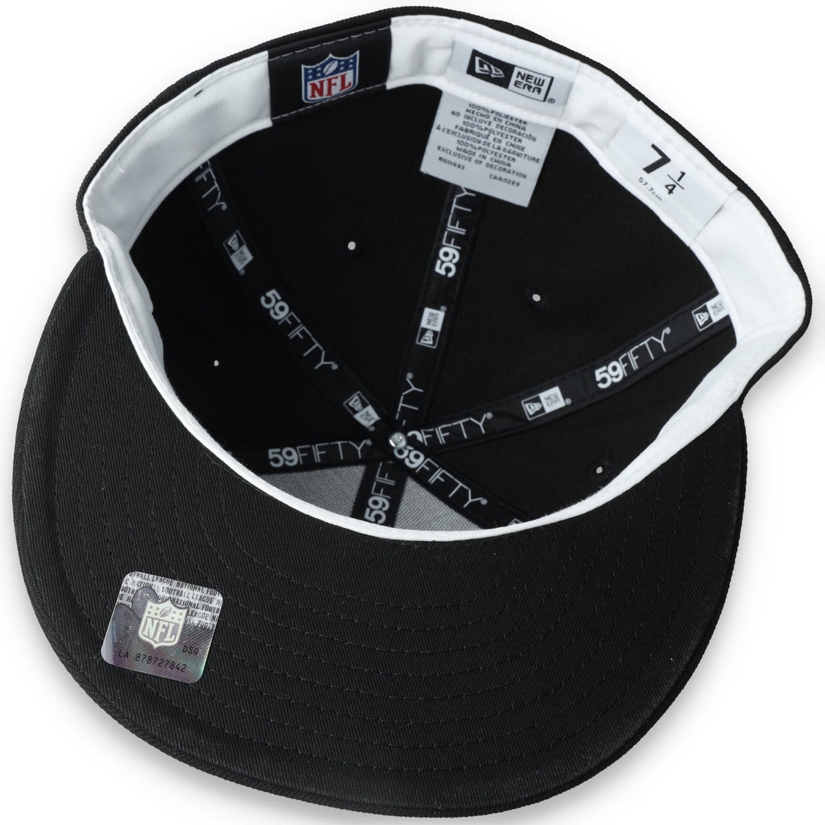 New Era Las Vegas Raiders 60th Anniversary Side Patch Gothic 59FIFTY Fitted Hat product image 7, provided for visual