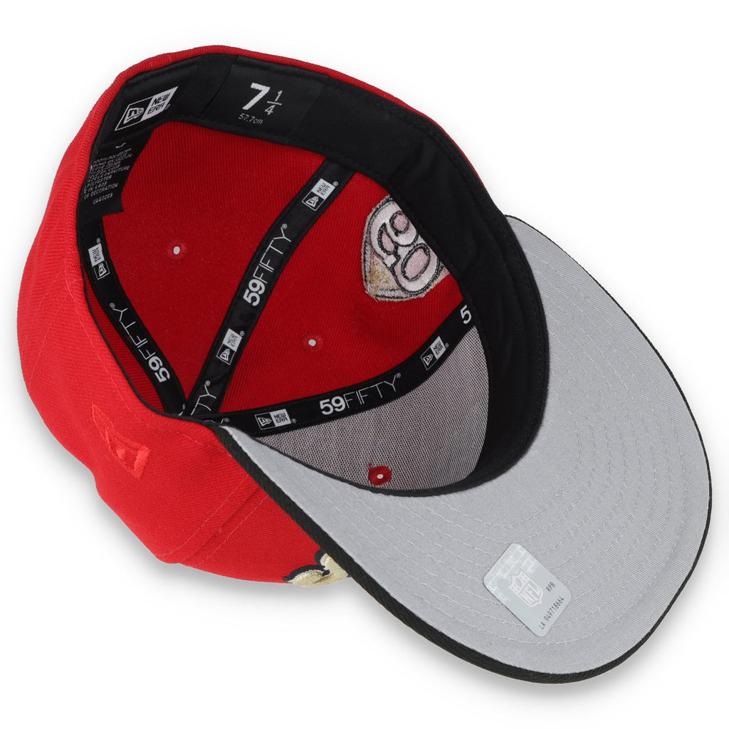 Exclusive San Francisco 49ers Official 59FIFTY Fitted, 60th Anniversary, Scarlet/black product image 7, provided for visual