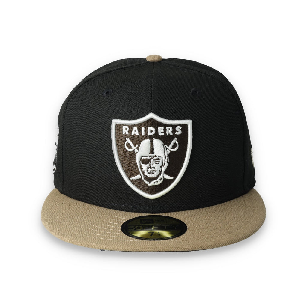New Era Las Vegas Raiders Retro 98 Draft 2-Tone 59FIFTY Fitted Hat-Khaki/Black product image 2, provided for visual