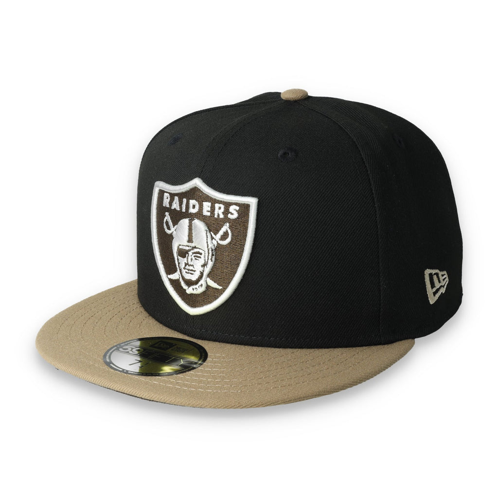 New Era Las Vegas Raiders Retro 98 Draft 2-Tone 59FIFTY Fitted Hat-Khaki/Black product image 3, provided for visual