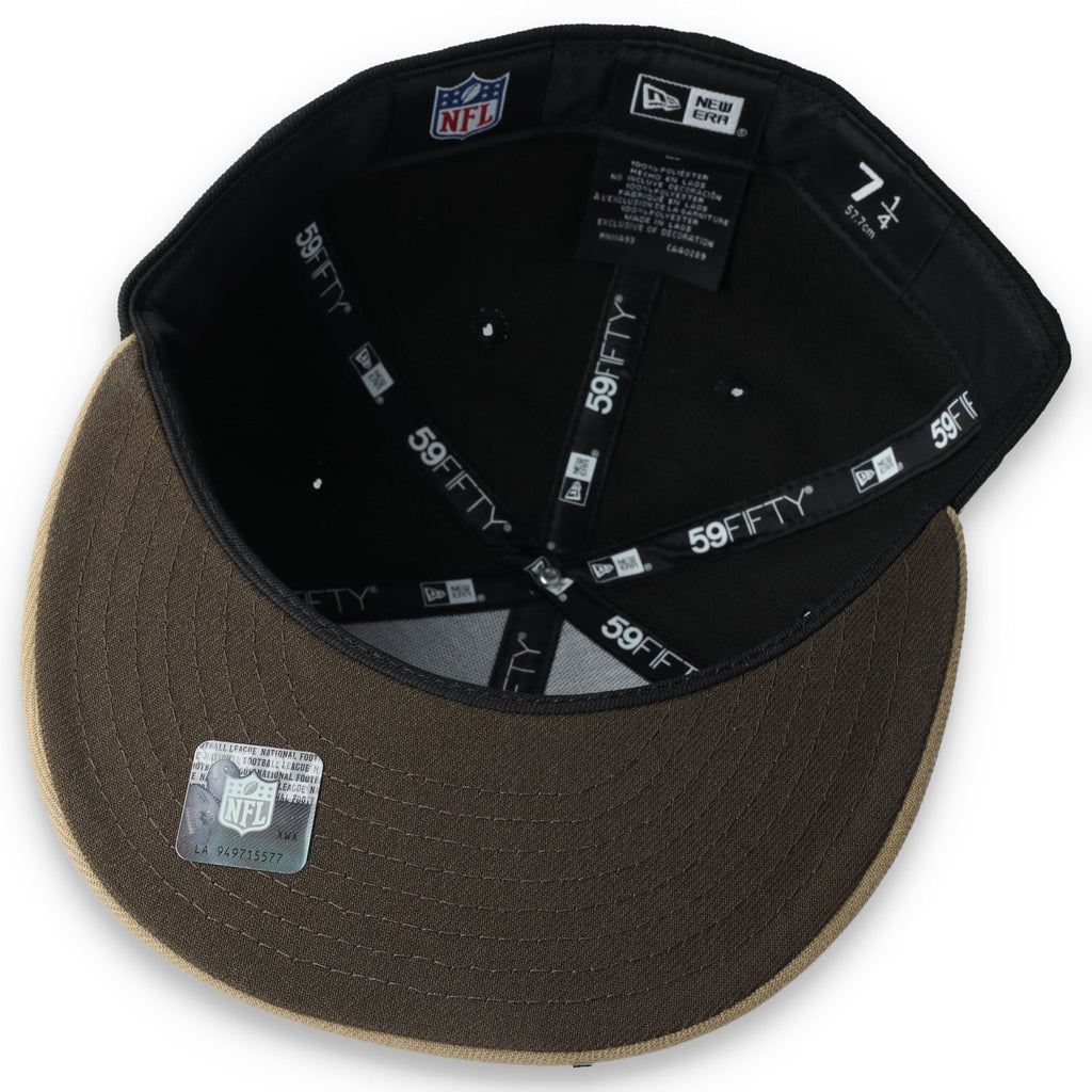 New Era Las Vegas Raiders Retro 98 Draft 2-Tone 59FIFTY Fitted Hat-Khaki/Black product image 7, provided for visual
