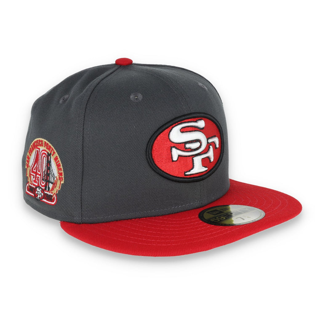 Exclusive San Francisco 49ers Official 59FIFTY Fitted, 40th Anniversary Side Patch -Dark Grey product image 1, provided for