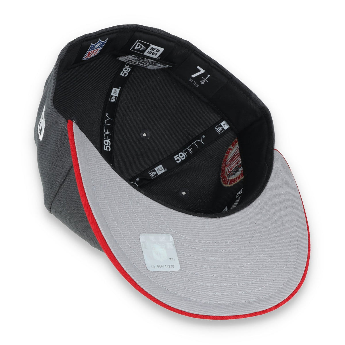 Exclusive San Francisco 49ers Official 59FIFTY Fitted, 40th Anniversary Side Patch -Dark Grey product image 7, provided for