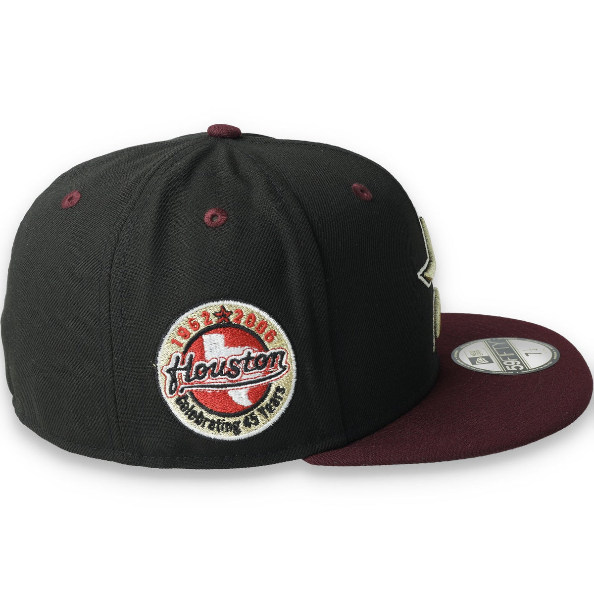 New Era Houston Astros 45th Anniversary Side Patch 59fifty Fitted Cap-Black product image 6, provided for visual reference
