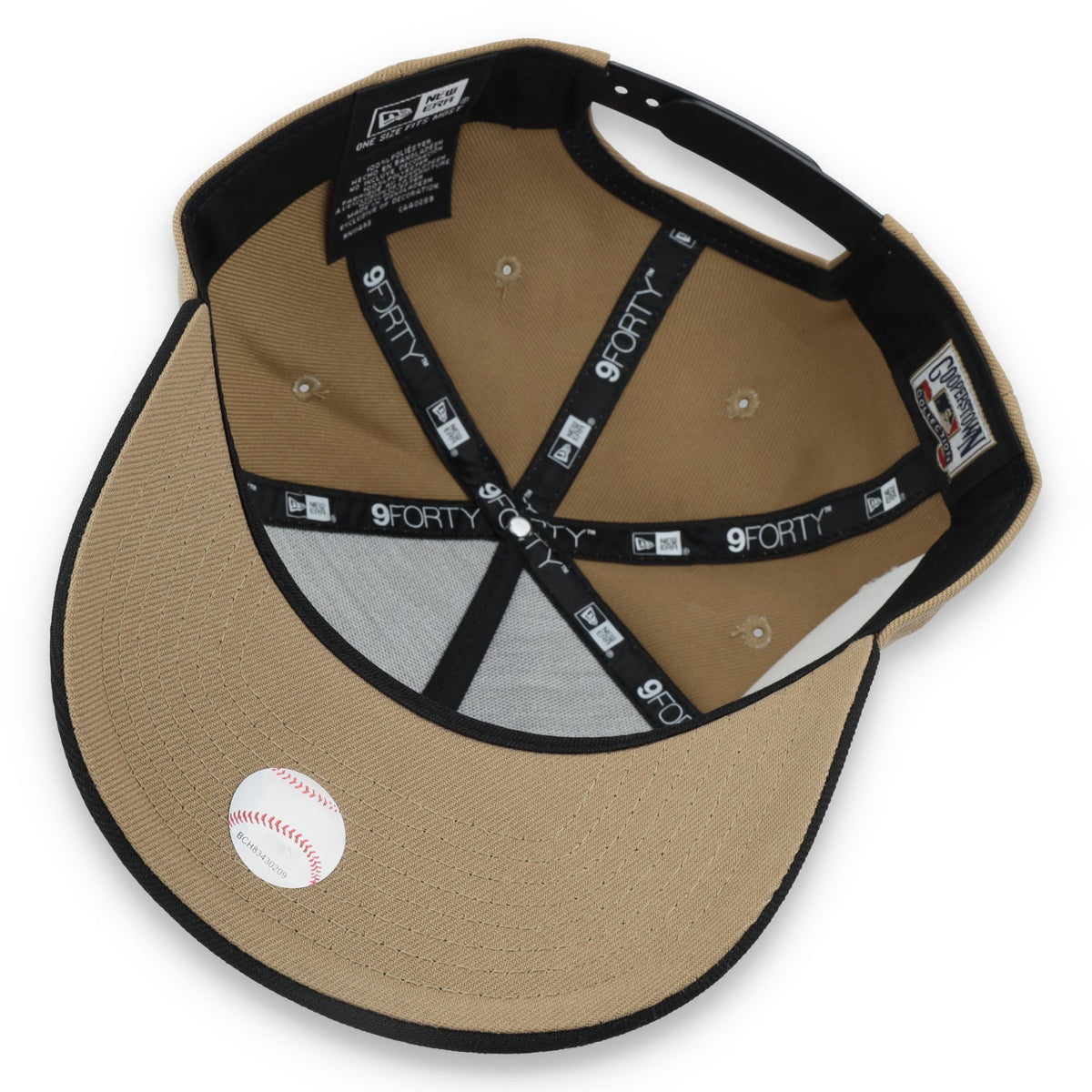 New Era San Francisco Giant 50th Anniversary Side Patch A Frame 9FORTY Adjustable Hat-Khaki product image 7, provided for