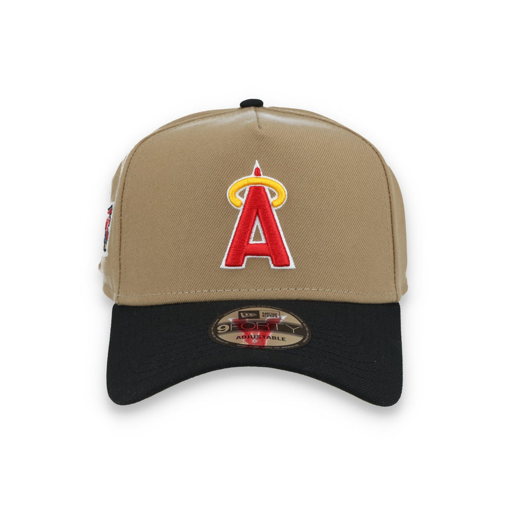 New Era Los Angeles 1989 Angels All Star Side Patch A Frame 9FORTY Adjustable Hat-Khaki product image 2, provided for visual