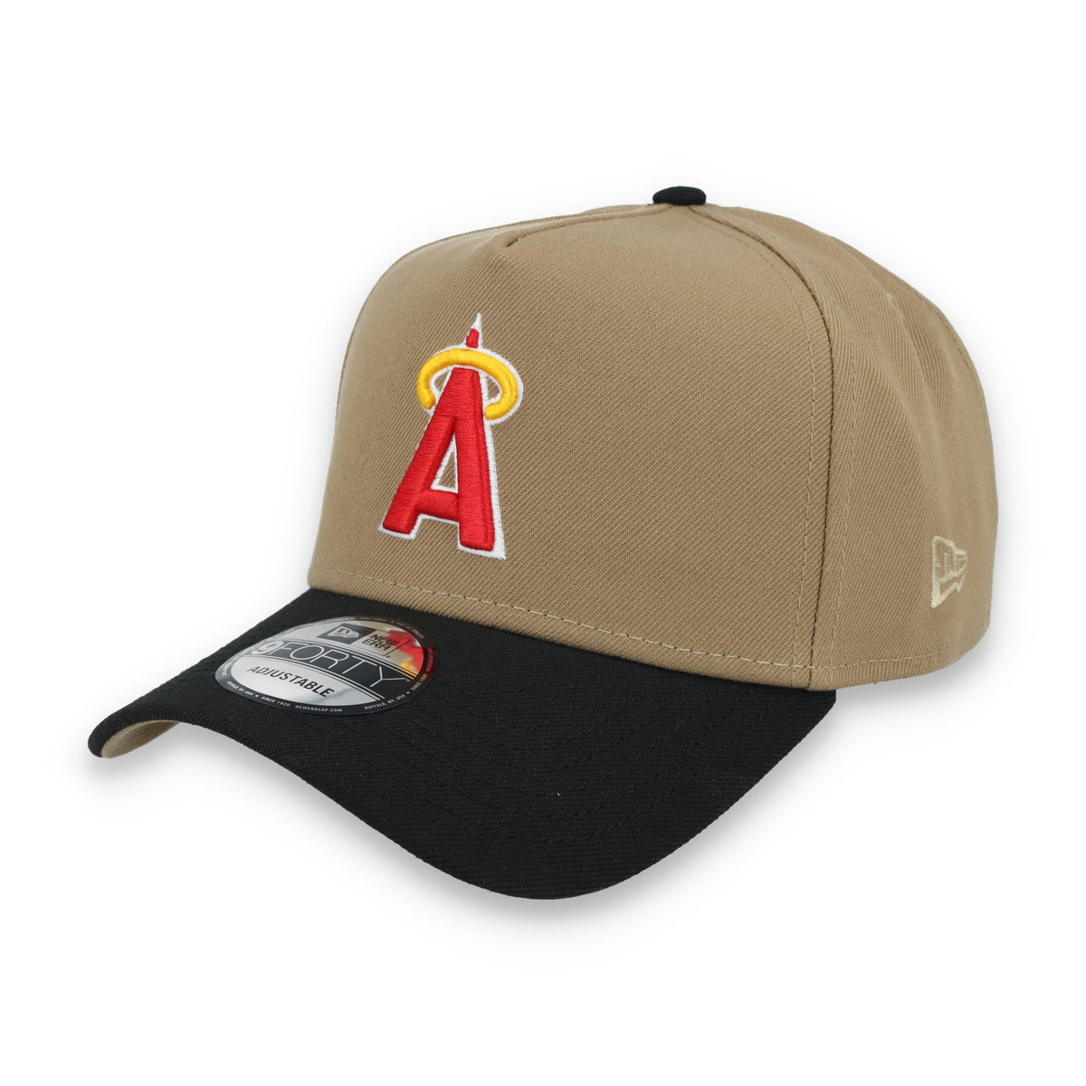 New Era Los Angeles 1989 Angels All Star Side Patch A Frame 9FORTY Adjustable Hat-Khaki product image 3, provided for visual