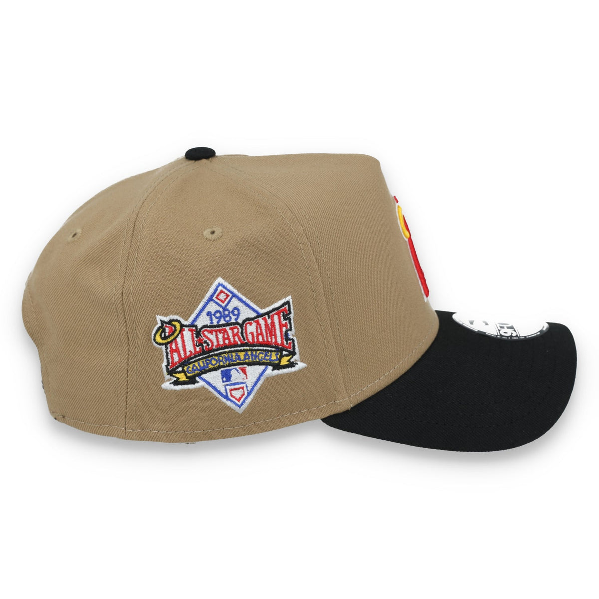 New Era Los Angeles 1989 Angels All Star Side Patch A Frame 9FORTY Adjustable Hat-Khaki product image 5, provided for visual