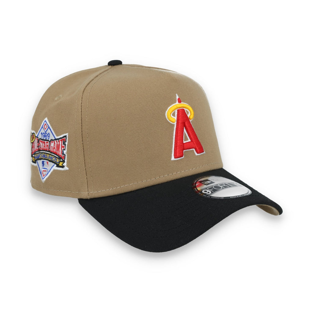 New Era Los Angeles 1989 Angels All Star Side Patch A Frame 9FORTY Adjustable Hat-Khaki product image 1, provided for visual
