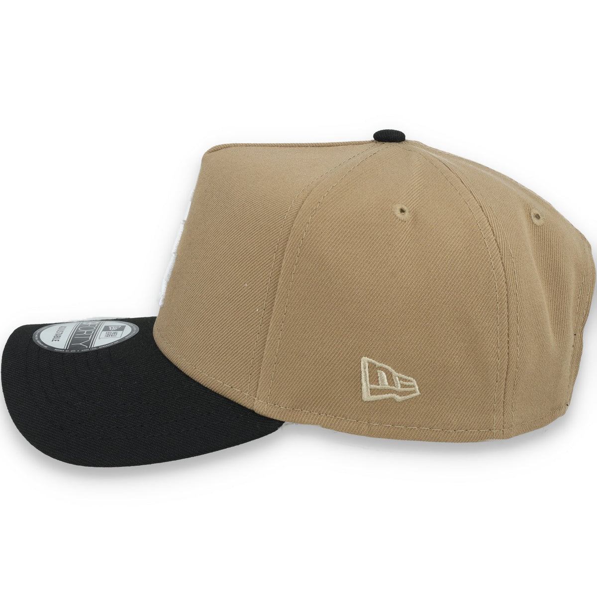 New Era Los Angeles Dodgers 50th Anniversary Side Patch A Frame 9FORTY Adjustable Hat-Khaki product image 4, provided for