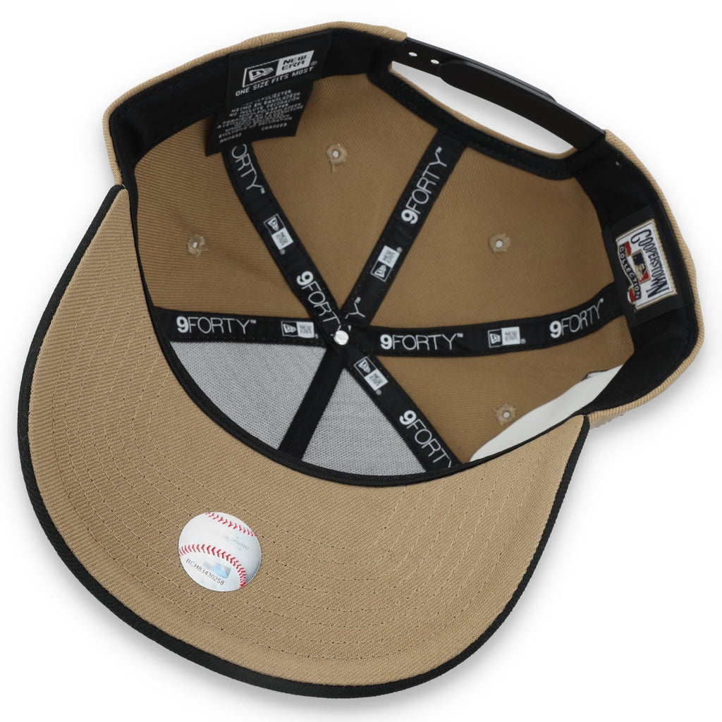 New Era Los Angeles 1989 Angels All Star Side Patch A Frame 9FORTY Adjustable Hat-Khaki product image 7, provided for visual