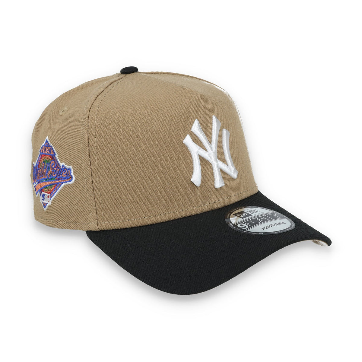 New Era New York Yankees 1996 World Series Side Patch A Frame 9FORTY Adjustable Hat-Khaki product image 1, provided for