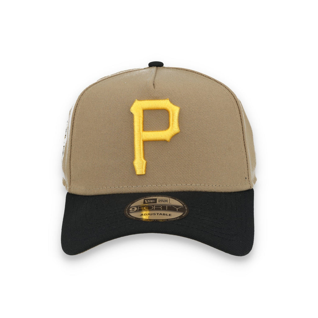 New Era Pittsburg Pirates 1980 World Series Side Patch A Frame 9FORTY Adjustable Hat-Khaki product image 2, provided for