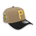 New Era Pittsburg Pirates 1980 World Series Side Patch A Frame 9FORTY Adjustable Hat-Khaki product image 1, provided for